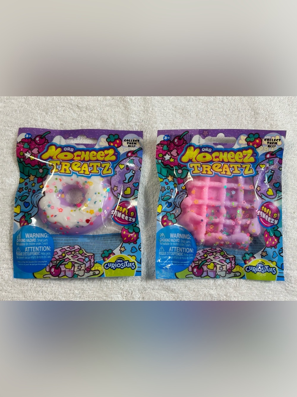 New! Orb Mocheez Treatz Taba Squishy Waffle and Donut Squishies